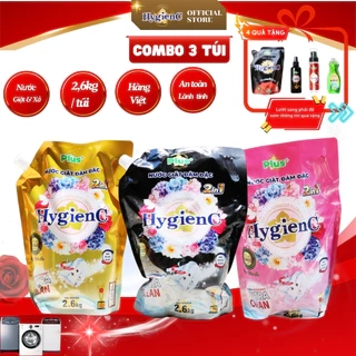 Combo 3 Túi nước giặt đậm đặc HygienC Plus+ Khối lượng 2.6Kg - CB3T1