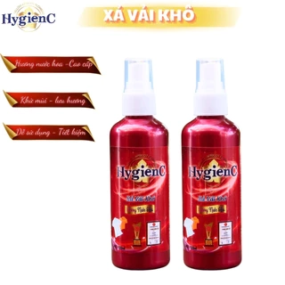 Combo 2 chai nước xả vải khô HygienC dạng xịt - Dung tích 100ml
