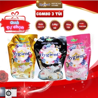 Combo 3 Túi nước giặt đậm đặc HygienC Plus+ - Khối lượng 2.6Kg - CB3T2