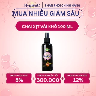 Chai Xịt Xả Vải Khô HygienC Plus 100ml/Chai Lưu Giữ Hương Thơm Bền Lâu Trên Quần Áo