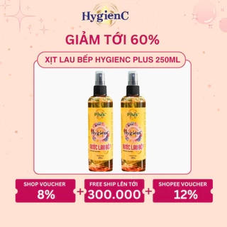 Nước Xịt Lau Bếp HygienC Plus Hương Chanh & Baking Soda Chai 250ml