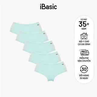 Combo 5 Quần lót nữ lưng vừa Hipster màu Macarons iBasic PANW131