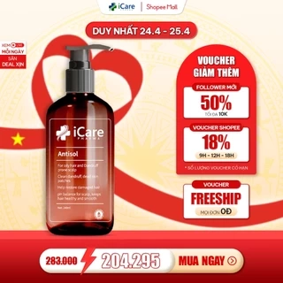 Dầu Gội Sạch Gàu Antisol | Thương Hiệu iCare Pharma | Hỗ Trợ Làm Sạch Gàu Ngứa - Không Gây Khô Tóc
