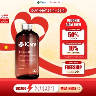 Sản Phẩm Dermato 200 | Thương Hiệu iCare Pharma | Hỗ Trợ Phục Hồi Tóc Hư Tổn - Ngăn Ngừa Rụng Tóc