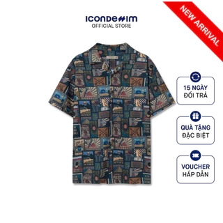 Áo Sơ Mi Cuban Twill Nam Tay Ngắn Họa Tiết In Nomanic Dreams Form Relaxed SMID0269