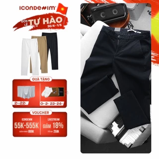 Quần Kaki Nam Ống Ôm DetailLine Form Slim Straight QKID0045