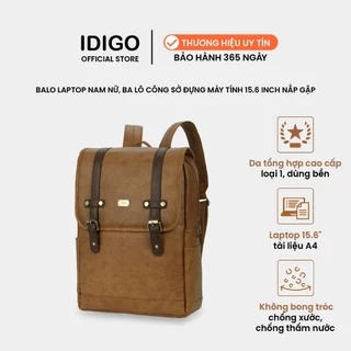 Balo Da Du Lịch Nam Nữ IDIGO UBP2-6016 Balo Laptop 15.6 Inch Balo Công Sở Nắp Gập Thời Trang Cao Cấp
