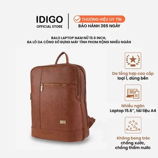 Balo laptop 15.6” unisex chi tiết khoá kéo cá tính IDIGO UBP2-519-00