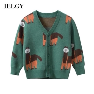 Áo len Cardigan Hàn Quốc IELGY Loose Boys Xanh một ngực