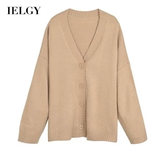 Áo len cổ chữ V dáng rộng phong cách Hàn Quốc IELGY dáng rộng màu trơn