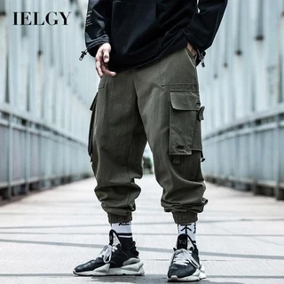 Quần yếm hip hop dáng rộng phong cách chức năng nam IELGY