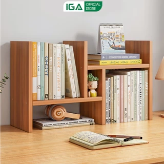 Kệ sách gỗ để bàn làm việc IGA chính hãng IGA GP62