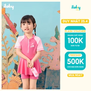 Đồ bơi bé gái ILABY váy bơi bé gái kèm quần trong có khóa kéo chất liệu thun lạnh [3145]
