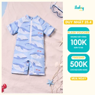 Đồ bơi bé trai ILABY đồ bơi chất liệu thun lạnh chống thấm nước, chống tia UV size đại từ 9-38kg [3478]