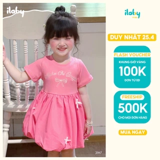 Váy cho bé gái ILABY váy bé gái chất liệu thun tăm tùng bí ngô đáng yêu [2947]