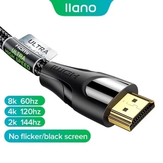 Cáp bện LLANO HDR HDMI 8K 2.1 3D sang 60hz/144hz truyền tốc độ cực cao 48Gbps thích hợp cho HDTV PS5/PS4 pro Switch