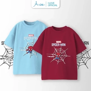 ILOVE Áo thun cộc tay siêu nhân SPIDER MAN cho bé, áo phông tay ngắn chất COTTON co dãn,mềm mịn cho bé trai 8.5-32kg