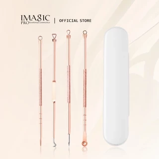 Set 4 Kim châm mụn IMAGIC thiết kế 2 đầu chất liệu thép không gỉ có hộp đựng tiện dụng