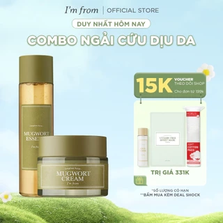 Combo Kem dưỡng Mugwort Cream 50g+Tinh chất Mugwort Essence 160ml