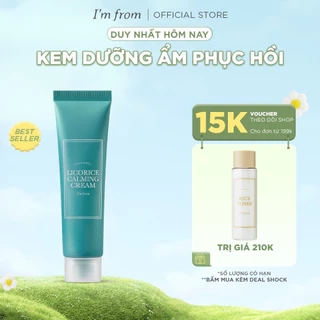 Kem dưỡng ẩm làm dịu & phục hồi da I'm from Licorice Calming Cream 50ml [Vỏ bẩn nhẹ]