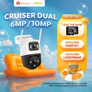 Camera Wifi ngoài trời 2 mắt Imou Cruiser Dual I 6MP/10MP I IPC-S7XP-10M0WED I Xoay 360° | Phát hiện con người | Còi hú