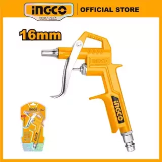 Đầu súng thổi khí nén máy hơi INGCO đầu vòi ngắn 16mm ABG031-3 | đầu vòi dài 80mm ABG081-3