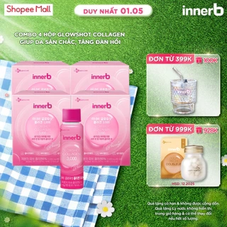 Combo 4 hộp nước uống Collagen Vitamin C sáng da Innerb Glowshot (50mlx6)