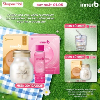 Combo nước uống Collagen InnerB (50mlx6) & AQUA RICH DOUBLEUP lọ 56 viên