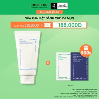 Sữa rửa mặt dành cho da mụn innisfree Bija Trouble Facial Foam 150g