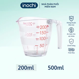 Cốc đong Inochi Yoko 200ml, chịu nhiệt 140 độ C, an toàn trong lò vi sóng, không hôi nhựa