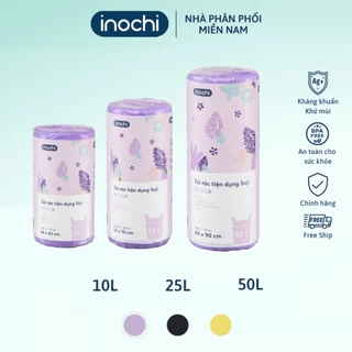 Túi đựng rác hương INOCHI, túi rác tự hủy có quai xách, hạn chế rỉ nước. Túi rác có hương ngăn mùi, túi đựng rác
