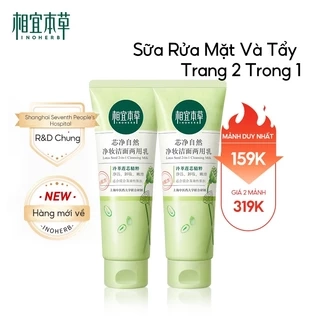 Sữa rửa mặt INOHERB 130g tẩy trang 2 trong 1