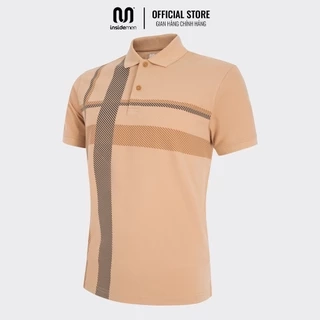 Áo Polo Nam INSIDEMEN Họa Tiết Kẻ Nam Tính Cao Cấp Ngắn Tay Giặt Không Nhăn Vải Mái Cực Sang Trọng IPS003S3