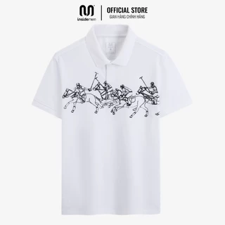Áo Polo Nam INSIDEMEN Tay Ngắn Họa Tiết In Slim fit IPS006AZ