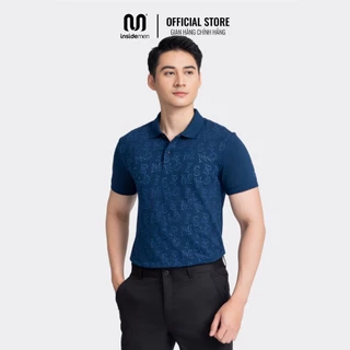 Áo polo tay ngắn nam INSIDEMEN thiết kế basic cùng họa tiết chữ độc đáo IPS001AZ