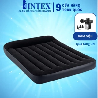Đệm hơi  công nghệ mới tích hợp gối đầu,phủ nhung êm ái, thoáng khí INTEX 64142/64143/64144