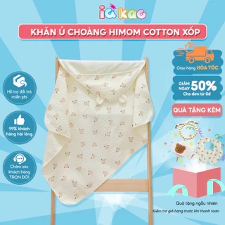 Chăn Ủ Cho Bé Himom, Chăn Quấn Cotton Xốp Nhẹ, Mềm Mại An Toàn, Họa Tiết Dễ Thương UC08 IQKAO