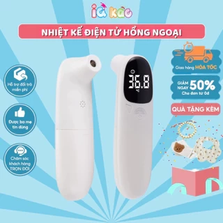 Nhiệt Kế Hồng Ngoại Điện Tử Đo Trán Cho Bé IQKAO - Đo Nhiệt Độ Cơ Thể,Thông Minh, Đa Năng, Tặng Kèm Pin
