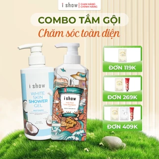 Combo Sữa Tắm Dầu Gội I SHOW Chăm Sóc Dưỡng Ẩm Da Và Giảm Gãy Rụng Tóc Hương Thơm Thanh Mát Dễ Chịu