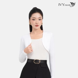 Áo thun mỏng khoác ngoài dài tay dáng Croptop IVY moda MS 61T0234