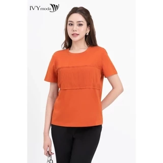 Áo thun nữ xếp ly ngực IVY moda MS 57B9458