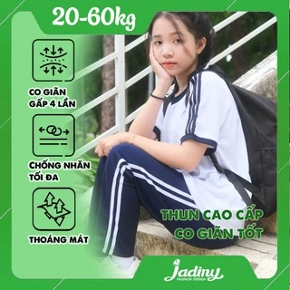 Áo thể dục học sinh cao cấp cổ tròn Jadiny TDP029