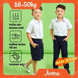 Quần học sinh bé trai cấp 1, cấp 2 , chất liệu thoáng mát hút mồ hồi, ít nhăn, đứng form Jadiny