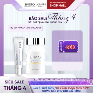 Bộ đôi chăm sóc làn da mỏng yếu và tái tạo tế bào gốc Bihaku Collagen 30v và Skinmd Cream Pure Intensive 15ml
