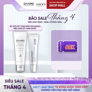 Bộ đôi mờ nám đốm, ngăn ngừa sắc tố đậm melanin và dưỡng da sáng đều màu Skinmd cream 15ml + brightening