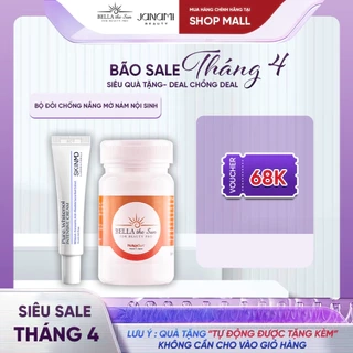 Bộ đôi ngừa thâm nám SkinMD Pure Whitenol Intensive Cream 15 ml và chống nắng nội sinh Bella The Sun 30 viên