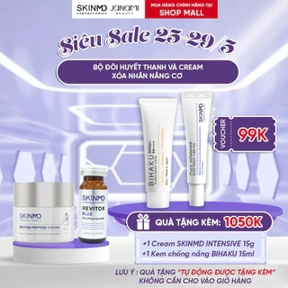 Bộ đôi Phức Hợp Peptide Kích Hoạt Tế Bào Gốc và Là Phẳng Nếp Nhăn, Rãnh Cười, Vết Chân Chim SKINMD REVITOX PEPTIDE
