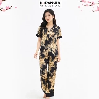 Combo 5 Bộ Đồ Ngủ Lụa Satin Nhật Pijama Họa Tiết Tranh Vẽ JAPAN SILK Chính Hãng