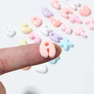 Charm Chữ Cái Trang Trí nhiều mầu sắc Mũ Bảo Hiểm, Ốp Lưng , làm đồ DIY, trang trí dép (Kèm Keo Dán)