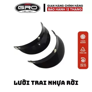 Lưỡi trai nhựa rời GRO HELMET gắn mũ bảo hiểm có thể tự điều chỉnh tháo lắp tiện lợi